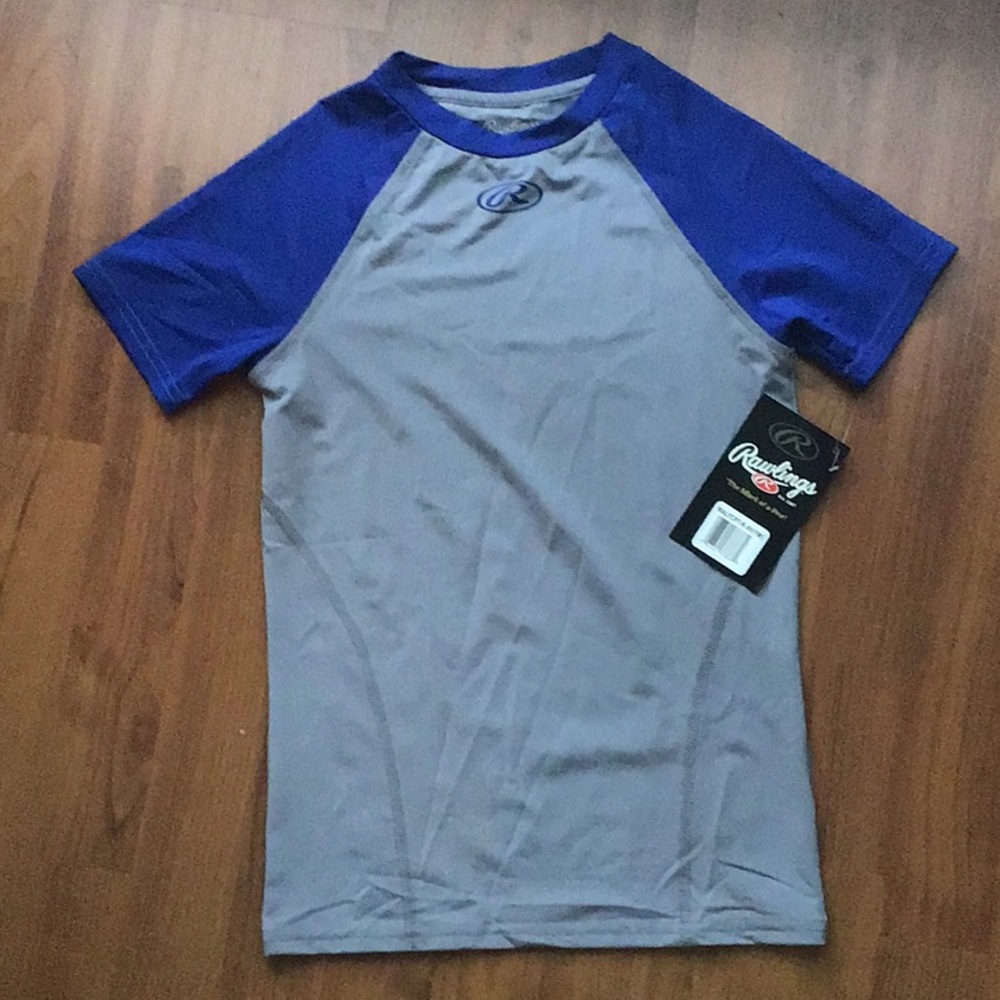 Boys RAWLINGS Raglan compression shirt sz M NWT